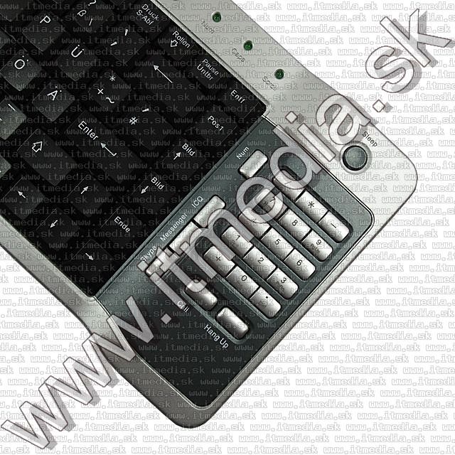 Image of Slim *Multimedia* PS/2 keyboard, Black-silver DE (German) (IT8492)